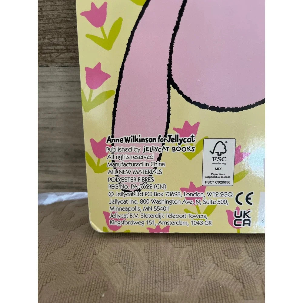 Jellycat If I Were a Rabbit Board Book Anne Wilkinson Pink Bunny Sensory Toy